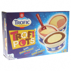 Glace Trofi'Pots 12 pots Vanille fraise chocolat 720 ml