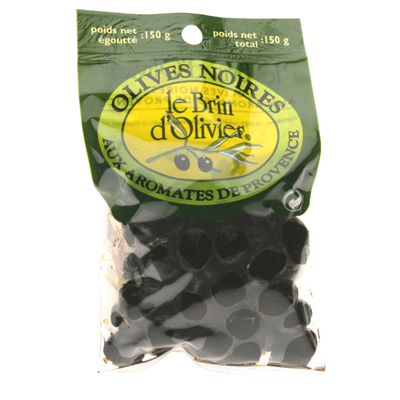 Olives noires aux aromates de Provence LE BRIN D'OLIVIER, 150g