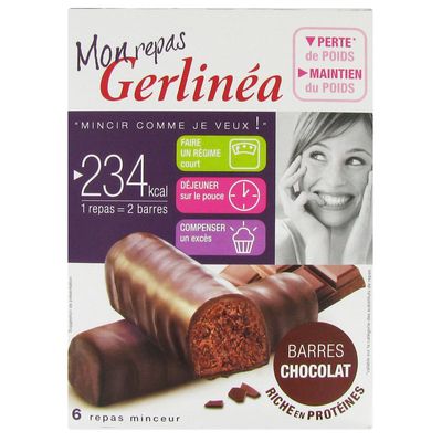 Barres minceur Gerlinea Chocolat 372g