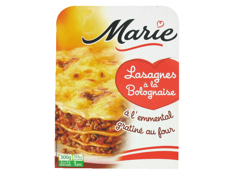 Lasagnes a la bolognaise MARIE, 300g