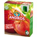 Andros Dessert fruitier pomme pêche les 4 gourdes de 90 g