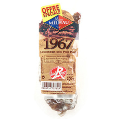 Saucisson sec pur porc Label Rouge 1967 MILHAU, 250g