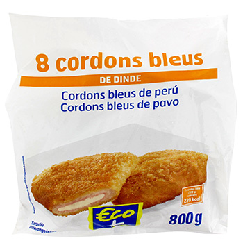Cordon bleu de dinde Eco+ 800g