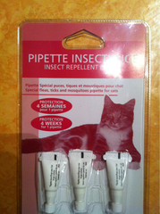 Pipette insectifuge chat special puces, tiques & moustiques