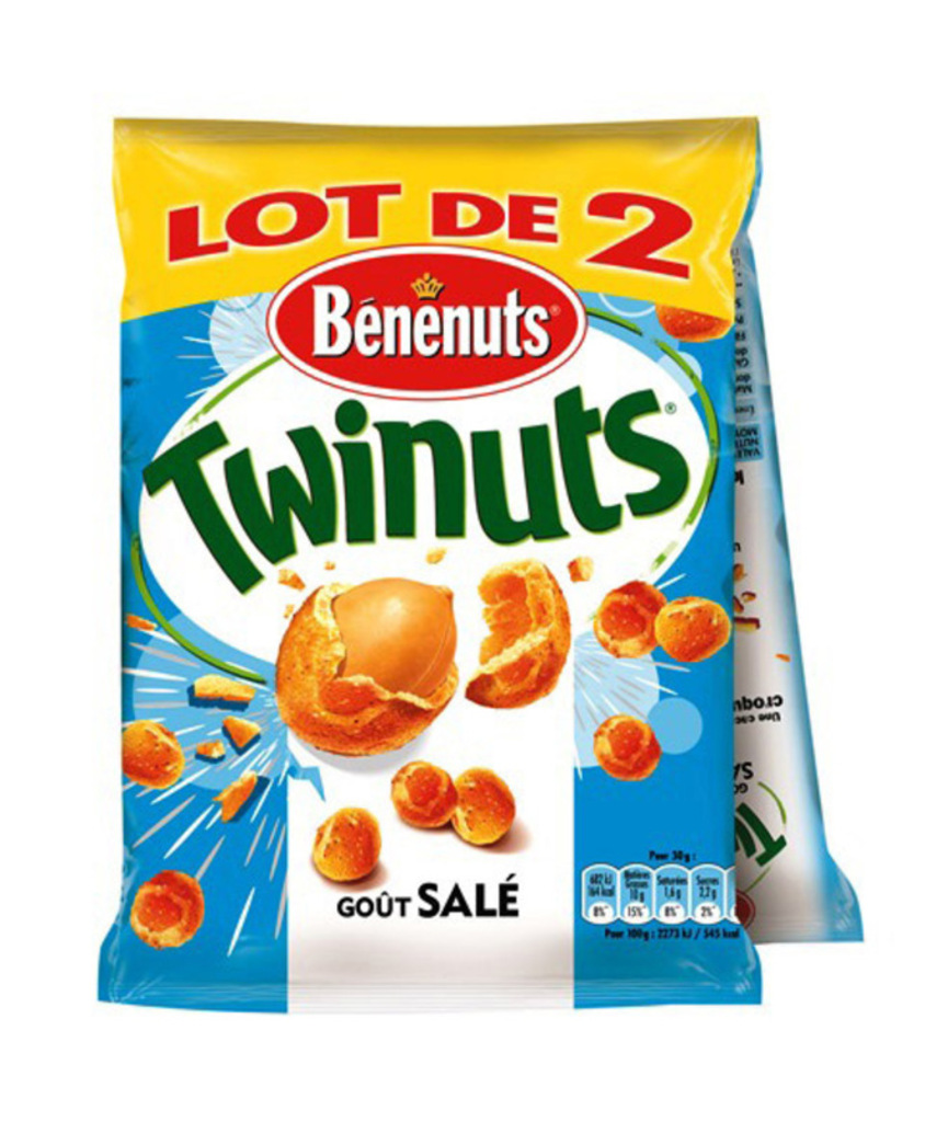 Bénénuts Twinuts - Cacahuètes enrobées goût salé le sachets de 140 g