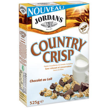 Cereales Country Crisp au chocolat au lait JORDAN'S, 525g