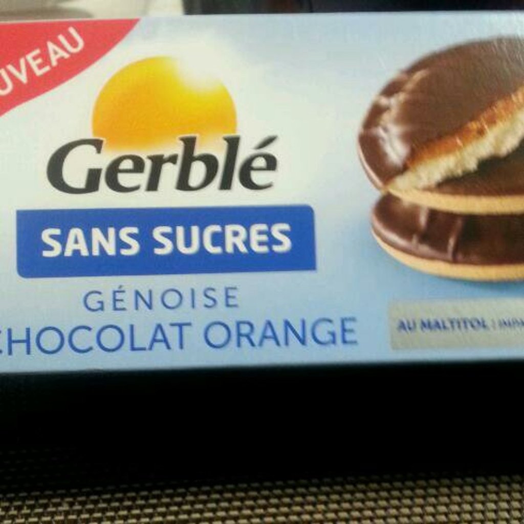 Biscuits génoise chocolat orange s/sucres Gerblé