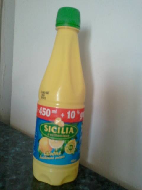 Sicilia, Jus de citron jaune presse, le flacon de 495ml