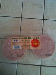 Saucisson de Lyon la barquette de 14 tranches - 250 g