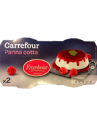 Desserts panna cotta framboise Carrefour