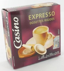 Cafe expresso dosettes rigides x12