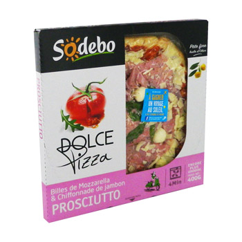 Pizza fraîche Sodebo A l'italienne Prosciutto 400g