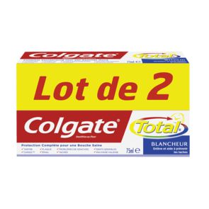 Colgate dentifrice total blancheur 2x75ml