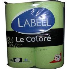 Labell, Papier toilette vert Le Coloré, le paquet de 4 rouleaux