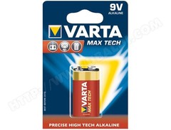 Varta - Pile Alcaline - 9V x 1 - Max Tech (6LR61)