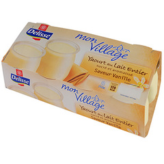 Yaourts Mon Village Delisse Au lait entier vanille 8x125g