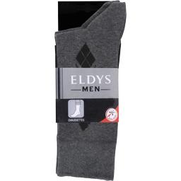 Eldys Mi-chaussettes geometrique gris homme t39/42 le lot de 2