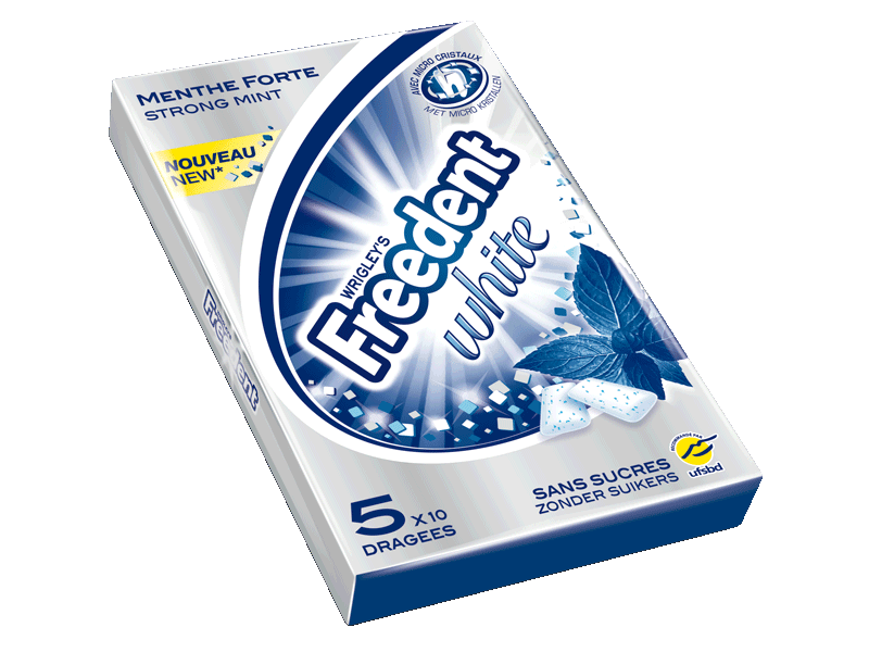 Freedent white multipack 5x10 dragees - menthe forte