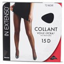 In Extenso collant voile Lycra noir 15D taille 3