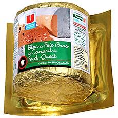 Bloc de foie gras de canard IGP du Sud Ouest 30% de morceaux U, 300g