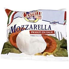 Mozzarella au lait pasteurise CASTELLI, 19%MG, 250g