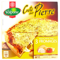 Pizza Volpone Cuite sur Pierre 3 fromages 400g