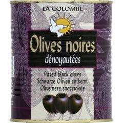 Olives noires denoyautees, la boite,850ml
