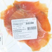 Chutes de saumon Atlantique fume, le paquet,200g