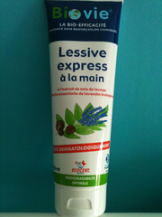 Lessive écologique express à la main parfum lavandin BIOVIE, tube de 200ml