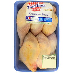 Cuisses de poulet jaune avec partie de dos