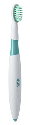 brosse à dents de formation NUK 10256207 (incl. anneau de protection des soins sécuritaires des premières dents, sans BPA, 2-pack (2 pièces)