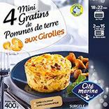 Mini gratins pommes de terre aux Girolles CITE MARINE, 4 pièces, 400g