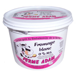 Fromage blanc au lait pasteurise FERME ADAM, 0%MG, 500g