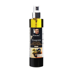 Vinaigrette en spray A base d'huile d'olive vierge extra et de vinaigre balsamique.