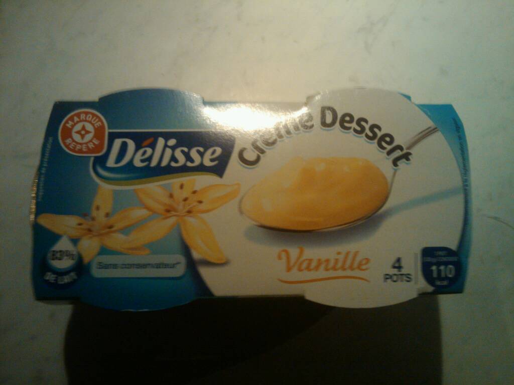 Cremes dessert Delisse Saveur vanille 4x120g