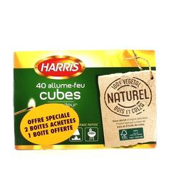 Harris allume feu 100% naturel 2x40 + 1 offerte