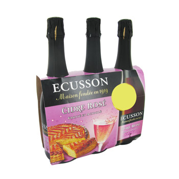 Ecusson cidre rose pack des rois 3° -3x75cl