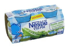 Nestle p'tit pot petits pois 2x80g des 4-6 mois