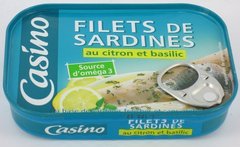 Filets de sardines au citron et basilic
