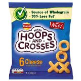 Walkers Hoops & Crosses - Cheese (6x18g)