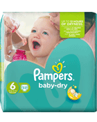 Pampers baby dry geant 16/26kg x33 taille6