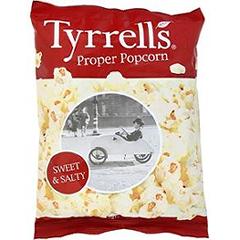 Popcorn sweet and salty, TYRRELLS, sachet de 80g