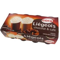 Cora liegeois chocolat et cafe 8 x 100g