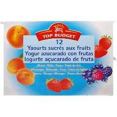 12 yaourts sucres aux fruits , le pack de 2 x (6x125g)