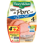 Fleury roti de porc sel reduit tranche x4