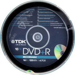 DVD + R recordable 16x/120 min/4,7GB