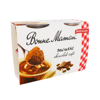 Mousse chocolat cafe BONNE MAMAN, 4x47g