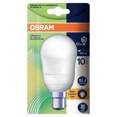 Ampoule Eco 80% OSRAM, 17W B22, blanc chaud