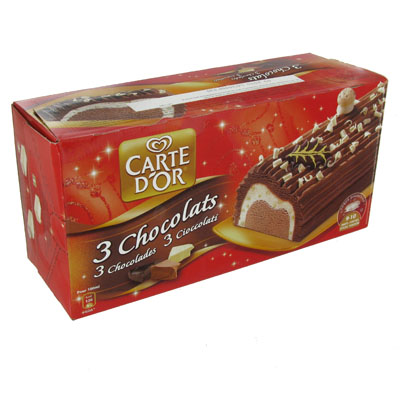 Buche glacee Carte D'Or 3 chocolats 1l