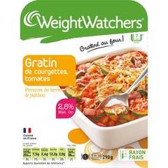 Weight Watchers gratin courgette tomate jambon pdt 290g